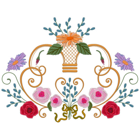 Victorian Floral machine embroidery designs  