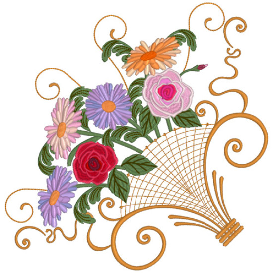 Victorian Floral machine embroidery designs  
