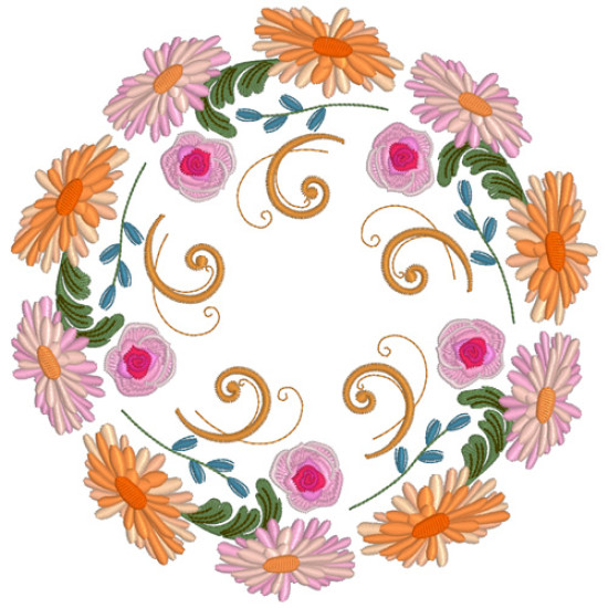 Victorian Floral machine embroidery designs  
