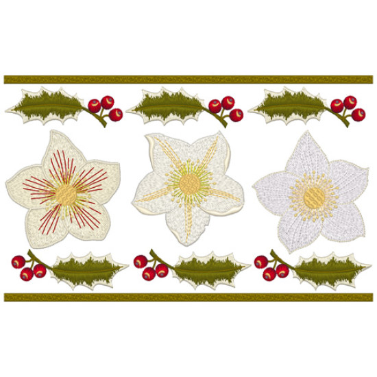 hellebore botanical embroidery designs
