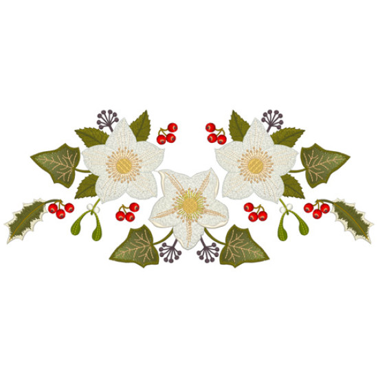 hellebore botanical embroidery designs