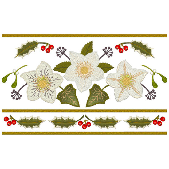 hellebore botanical embroidery designs