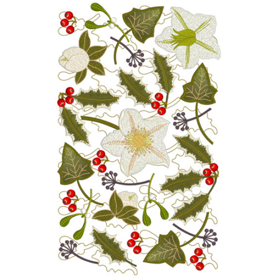 hellebore botanical embroidery designs