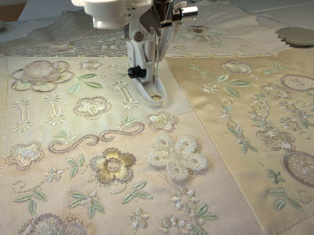 machine embroidery crazy quilt blocks